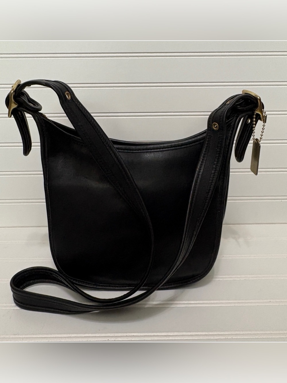COACH Vintage Janice Legacy Black Leather Crossbody Shoulder Bag Purse 9950